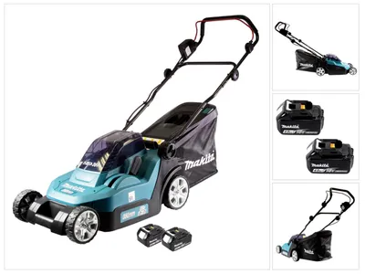 Produktbild von Makita DLM 382 M2 Akku Rasenmäher 36 V ( 2x 18 V ) 38 cm 40 l + 2x Akku 4,0 Ah -  ohne Ladegerät