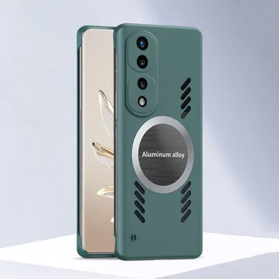 Produktbild von Honor 70 Pro Hülle, Frameless PC Matt Kühlabdeckung Loch Wärmeableitung Schutzhülle für Honor 70 Pro Grün