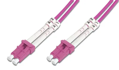 Zdjęcie produktu dla Digitus Światłowodowy kabel krosowy Multimode, OM4, LC / LC, 2 m, OM4, LC, LC