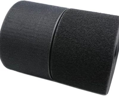 Produktbild von 25 mm breites, nicht klebendes, selbstklebendes Klettband zum Ann?hen, zur Selbstmontage, schwarz (Farbe: Schwarz, L?nge: 25 m Schlaufe)