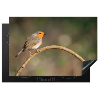 Obrázok produktu pre KitchenYeah® Kryt varnej dosky robin - vták - príroda, 78x52cm, kuchynská dekorácia, keramický kryt varnej dosky, krycia doska na varnú dosku