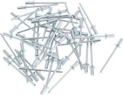 Produktbild von Senkkopf-Geschlossene Dichtnieten 3,2 mm Griffdurchmesser 6 mm Grifflänge 6 mm Flanschdurchmesser Reparaturwerkzeug-Sortiment-Set Eisen Silberton 50 Stück