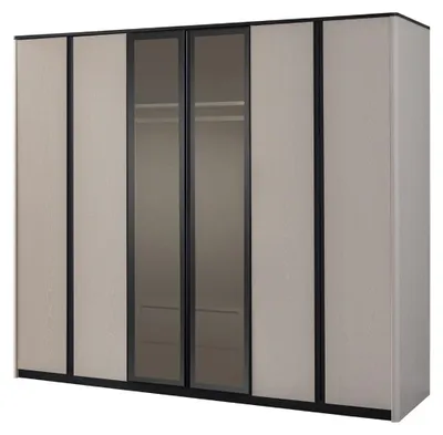 Produktbild von Schrank Kleiderschrank Garderobenschrank Moderne Holzschrank Grau