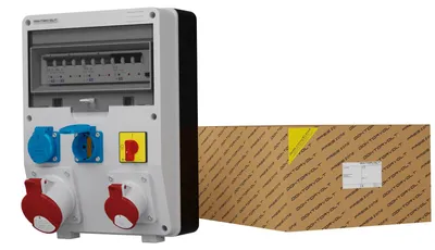 Produktbild von Gebäudeverteiler mit Trennschalter DV-S/FI 32A 16A 2x230V Schuko Doktorvolt® 1981