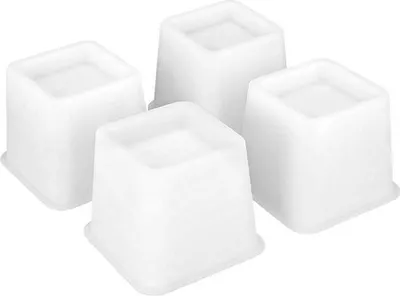 Obrázek produktu pro Nohy k posteli, 4 kusy, 10 cm - Zvedák na židle - Zvedáky na pohovku, stůl a židle - Dřevěné zvedáky na nohy s úložným prostorem - Bílé nohy ke stolu - Zvedák na postel - Zvedáky na židle ve tvaru slona