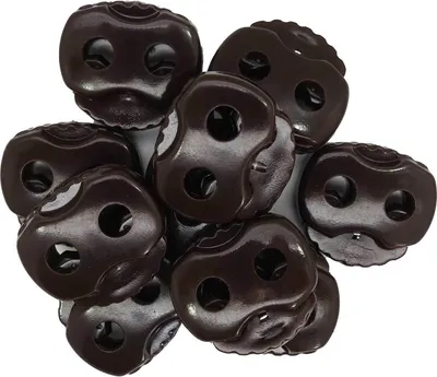 10 Stück Kordelstopper mit zwei Löchern schokobraun