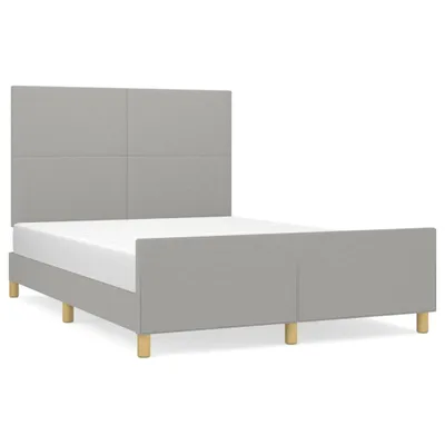 Obrázok produktu pre vidaXL Rám postele bez matraca svetlo sivý 140x190 cm látka