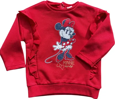 Image de Mädchen Sweatshirt Disney Minnie Mouse Sweatshirt rot Kinder Sweatshirt 68
