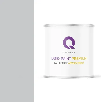 Produktbild von Latexfarbe Abwaschbar |  Hellgrau 2 L | Innenfarbe | Wandfarbe | Deckenfarbe | Klasse 2 Mattfarbe Für Allergiker Scheuerfest Geruchlos Frei