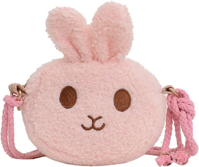 Produktbild von Niedliche rosa Plüschhasen-Handtasche, perfektes Geburtstagsgeschenk für ein Mädchen