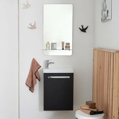 Immagine prodotto di Set lavabo sospeso Nevada con rubinetto e specchio