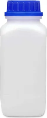 Produktbild von 1000 ml Weithalsflasche mit Schraubverschluss chemikalienbeständig Laborqualität Gefahrgutzulassung große Öffnung absolut dicht spülmaschinengeeignet Aufbewahrungsbehälter für Küche Hobby Labor (75 Stk.)