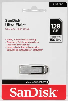 Immagine prodotto di SanDisk Ultra Flair - Unità flash USB - 128 GB - USB 3.0