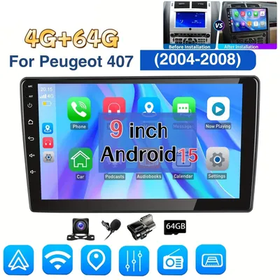 Image de Système multimédia Autostereo – Écran tactile de 9 pouces – Android 15 – Android Auto sans fil