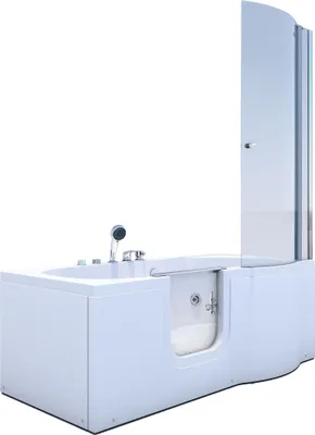 Produktbild von Seniorendusche und Wanne mit Whirlpool S12D-EH-WP-L Dusche 170x85cm