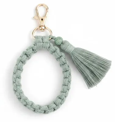 Image de Dripio - Bracelet porte-clés - Vert - Macramé, Image générée par une IA