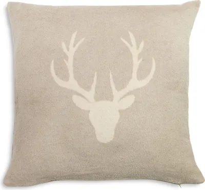Produktbild von Kopfkissenbezug, 50x50 cm, Baumwollmix, Hirschkopf, beige creme