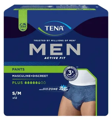 Zdjęcie produktu dla Tena Men Act.Fit Majtki na nietrzymanie moczu plus S/m niebieskie 4X12 szt