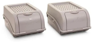 Produktbild von Novaliv Gemüseboxen Kartoffelboxen Vorratsbehälter 3,5l bis 9l (Grau, 2X 3,5l)