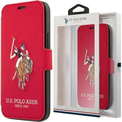 Produktbild von Us Polo Usflbkp12Mpugflre Iphone 12/12 Pro 6,1"" Czerwony/Rot Buch Polo Stickerei Sammlung