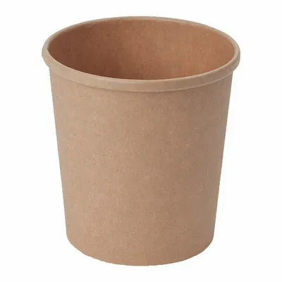 Produktbild von 25x Suppenbehälter Suppenbecher aus Kraftpapier braun 400ml