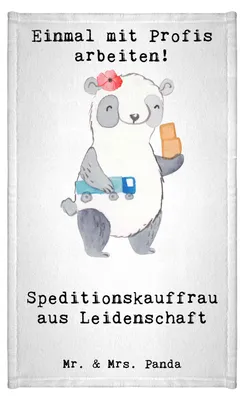 Produktbild von Mr. & Mrs. Panda Handtuch Speditionskauffrau Leidenschaft - Weiß - Geschenk, gästehandtuch klein, Frotteetuch, Gäste-WC, Kleines