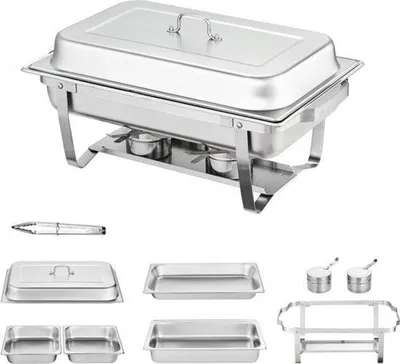 Obrázok produktu pre Nádoba na varenie – 18 l – Chafing Dish – 2 veľké / 4 malé
