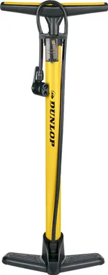 Produktbild von Dunlop Fahrradpumpe für Dunlop-, Schrader- und Französisches Ventil - Standluftpumpe inkl. Adapter für Wasserspielzeug und Bälle