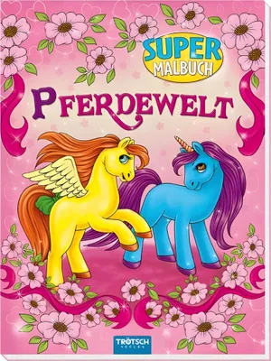 Produktbild von Super-Malbuch Pferdewelt 20 x 27 x 0,6 cm, 64 Seiten Softcover
