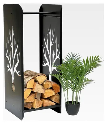 Produktbild von Kaminholzregal 100 cm Holzkorb Kaminholzhalter