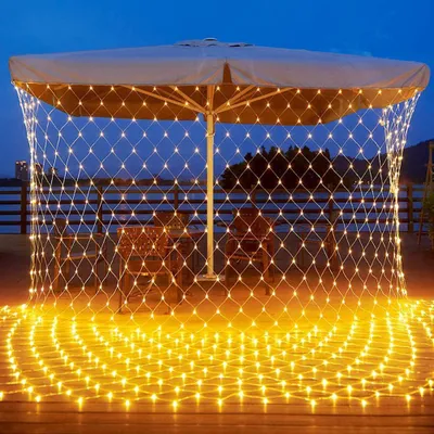 Zdjęcie produktu dla 200 LED Light Net 3 X 2 Meter LED Fairy Lights Waterproof 8 Modes Fairy Lights Curtain Indoor Outdoor Decoration for Garden Wedding Party
