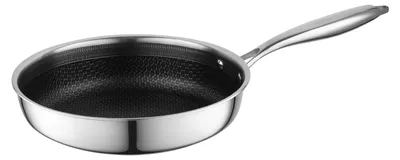 Edelstahl-Bratpfanne 28 cm, 3-lagig, antihaft, ofenfest
