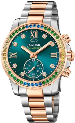 Produktbild von Jaguar Damen Multifunktion Edelstahl Uhr silber rosegold Connected UJ981/6