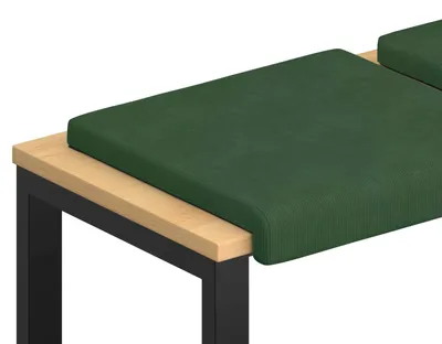 Zdjęcie produktu dla vidaXL Poduszki bankietowe, 4 szt., tkanina Cord, ciemnozielone, głębokość 35 cm