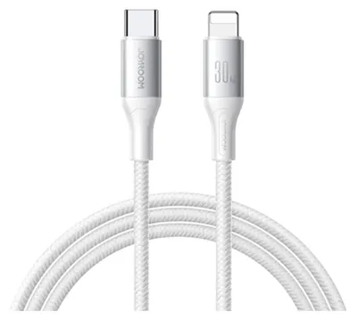 Produktbild von Joyroom Flash Series Schnellladekabel USB-C auf Lightning, 30 W, 1 m - Weiß