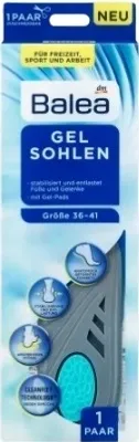 Produktbild von Balea Gel Einlagen für Schuhe - Komfortable Fußpolster, Gr. 36-41, 2er Pack