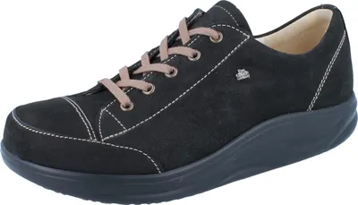 Produktbild von FINN COMFORT FINNAMIC Ikebukuro Damen Schnürschuhe schwarz Nubukleder - Größe: UK 6,5