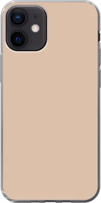 Produktbild von MuchoWow® Handyhülle Schutzhülle Hülle für Telefoonhoesje iPhone 12 Beige - Farben - Unifarben Silikon Softcase Handy Hülle - Schutzhülle