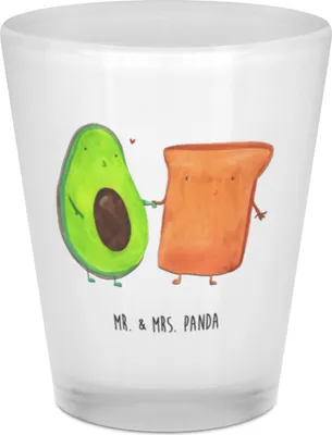 Produktbild von Mr. & Mrs. Panda Schnapsglas Avocado Toast - Transparent - Geschenk, Hochzeit, Liebe, Stamperl, Freundin, Shotglas, Gläschen, Stamper, Likörglas