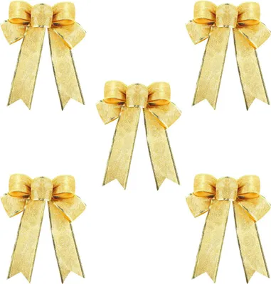 Productafbeelding van INF Kerstlint, kerstdecoratie, goud, set van 5