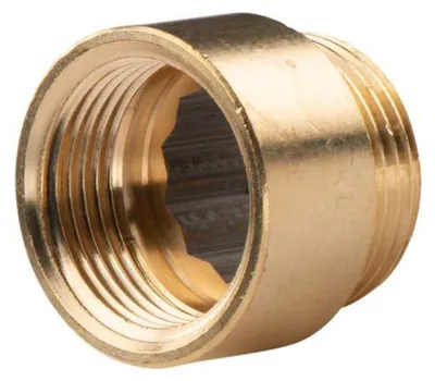 Produktbild von Messing Gewinde-Fitting Hahnverlängerung IG/AG 1' (DN 25) Länge 20 mm - schwere Ausführung