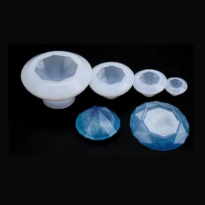 Produktbild von Silikonformen 4 Stück Diamant Gießformen Harzformen DIY Handwerk 4 Größen