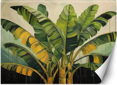 Produktbild von Vlies fototapete Bananenblätter Natur 150x105 cm Feeby Grün inkl. Kleber einfache Montage