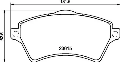 Produktbild von HELLA Bremsbeläge Satz Vorne Bremsklötze für LAND ROVER Freelander SUV (L314) 8DB 355 009-761