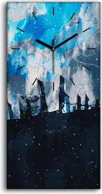 Produktbild von Leinwand Wanduhr Wandkunst Uhr Geräuschlos 30x60 groß Malerei Abstrakte - schwarze Hände