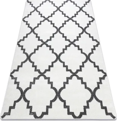 Produktbild von Teppich SKETCH - F343 creme/grau trellis Weiß 120x170 cm