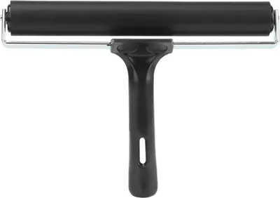 Image de Rouleau en caoutchouc, 20 cm, pour l'impression, la peinture & l'artisanat, noir
