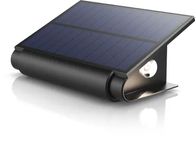 Zdjęcie produktu dla BEARWARE LED Solarleuchte, lampa solarna do użytku zewnętrznego, lampa zewnętrzna solarna, kinkiet solarny, 2 tryby, 2 poziomy, 3000K ciepła biel, IP54, akumulator 1800 mAh, na zewnątrz, do ogrodu, na balkon, do podwórka