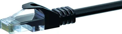 Produktbild von CAT5e Netzwerkkabel, U/UTP, 1 meter, Schwarz, 100% Kupfer