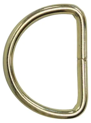 Productafbeelding van Merriway BH01612 gordijnringen, 19 mm, "D"-vorm, messing/wit, 20 stuks